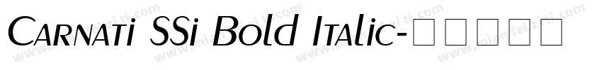 Carnati SSi Bold Italic字体转换
